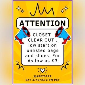 Unlisted Bags/Shoes Pre Loved